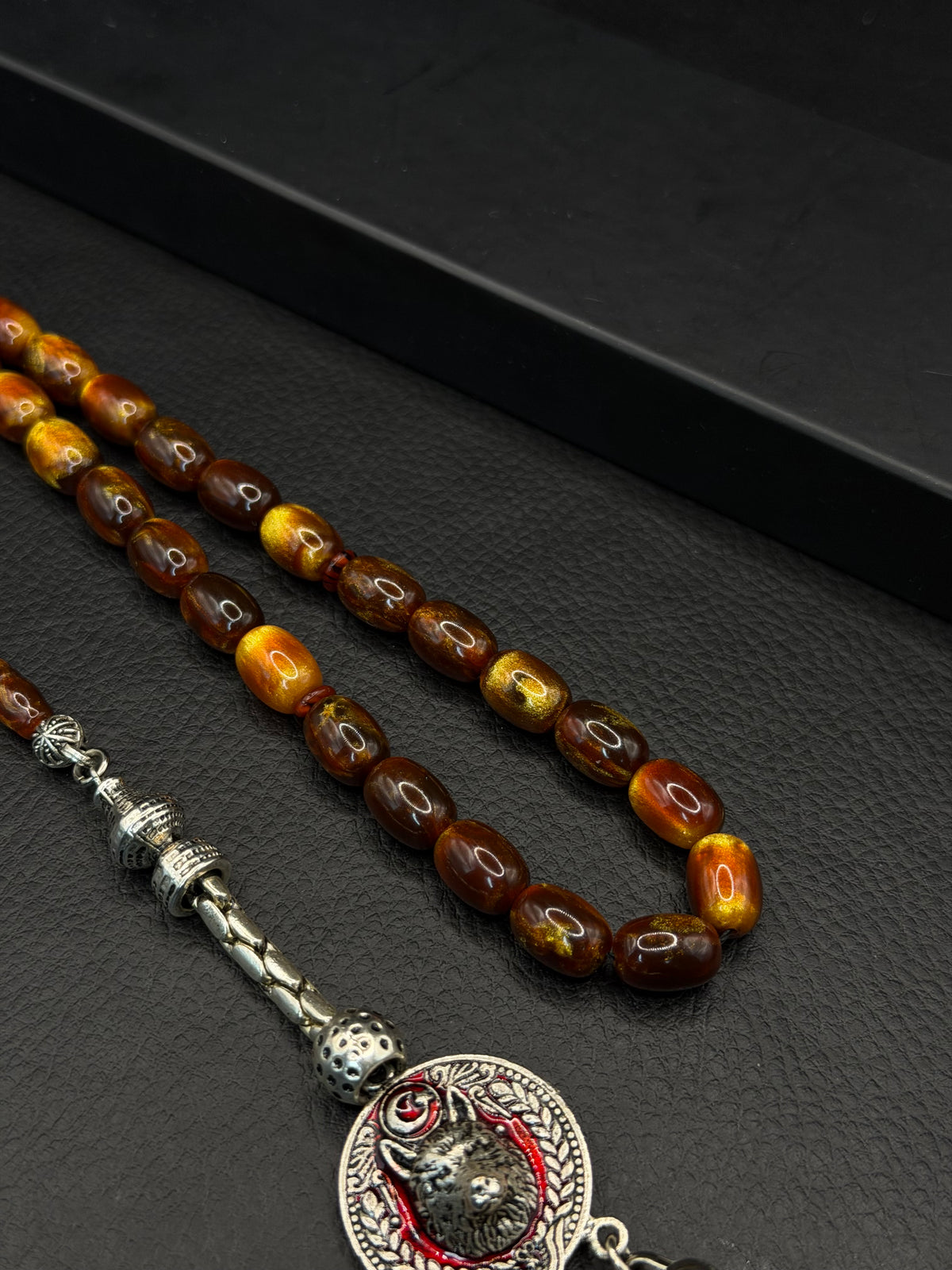 Brown Katalin Tesbih – Capsule Cut – Custom Alloy Tassel
