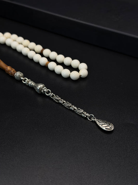 Camel Bone & Kuka Combination Tesbih – Round Cut – Alloy Tassel
