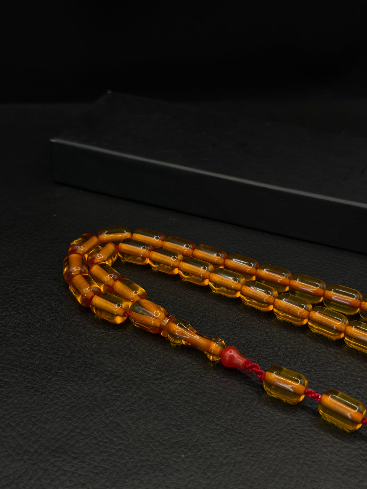 Ottoman Style Fire Amber Tesbih – Capsule Cut – System Tassel