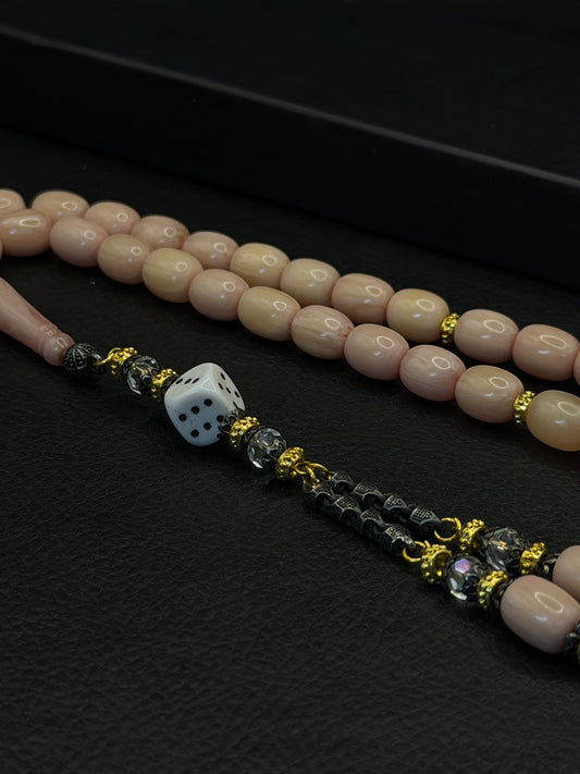 Cream Katalin Tesbih – Capsule Cut – Custom Alloy Tassel