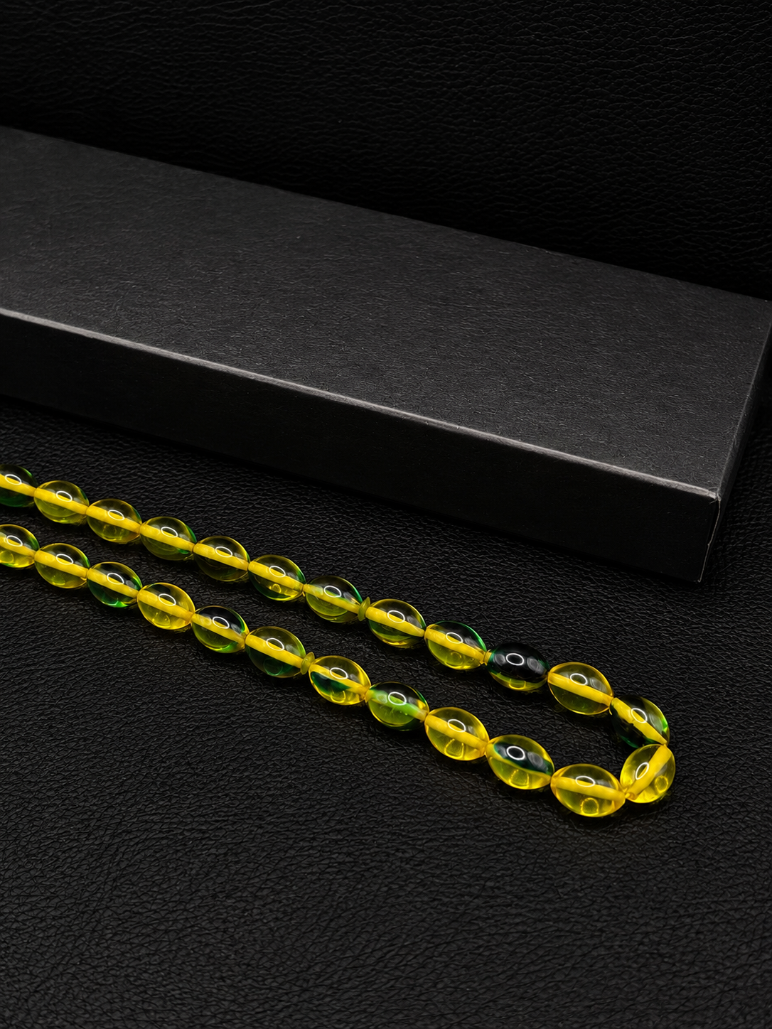 Fire Amber Tesbih – Alloy Tassel – Oval Cut