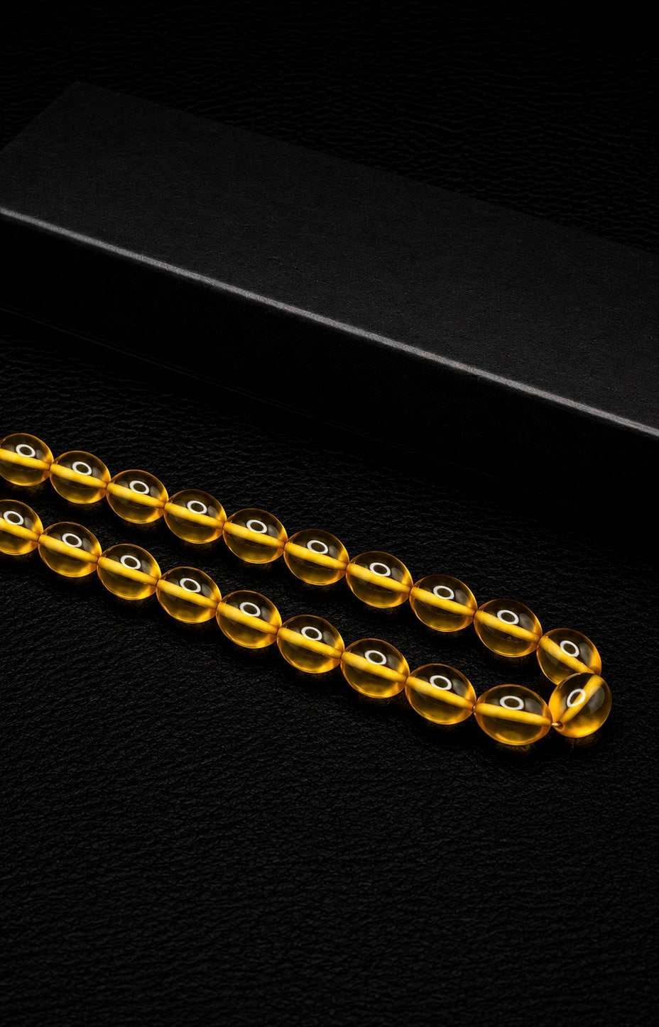 Fire Amber Tesbih – Alloy Tassel – Oval Cut