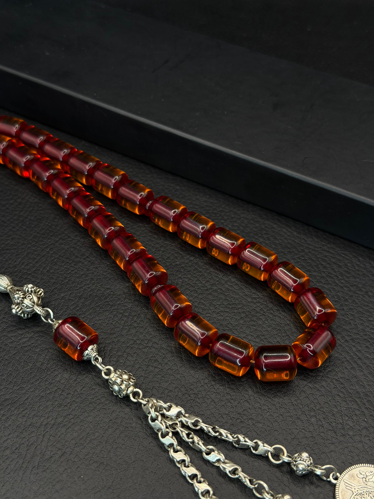 Ottoman Style Fire Amber – Alloy Tassel – Capsule Cut