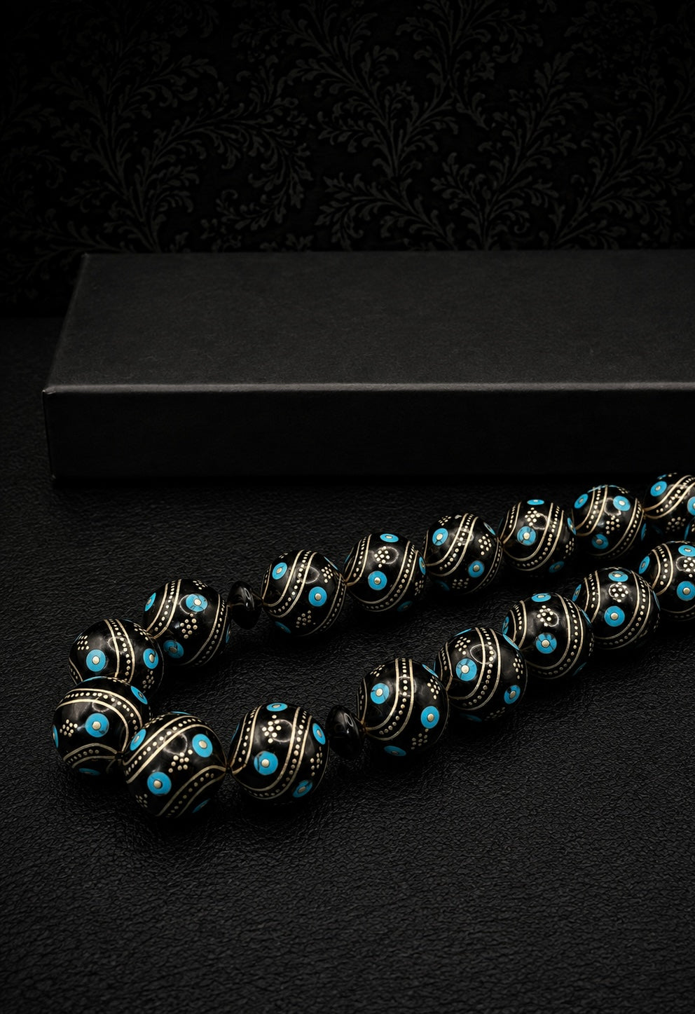 Turkish Black Stone Tesbih – İhsan Çelik Master Made 925K Silver Tassel