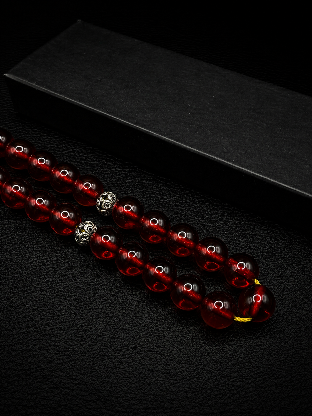 Ottoman Style Fire Amber Tesbih – Custom Tassel