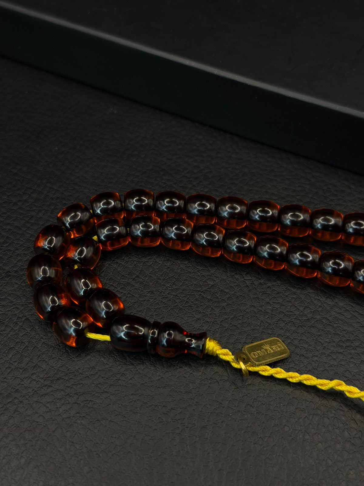Omari Orange Fire Amber Tesbih – Joint Double Imame – System Tassel