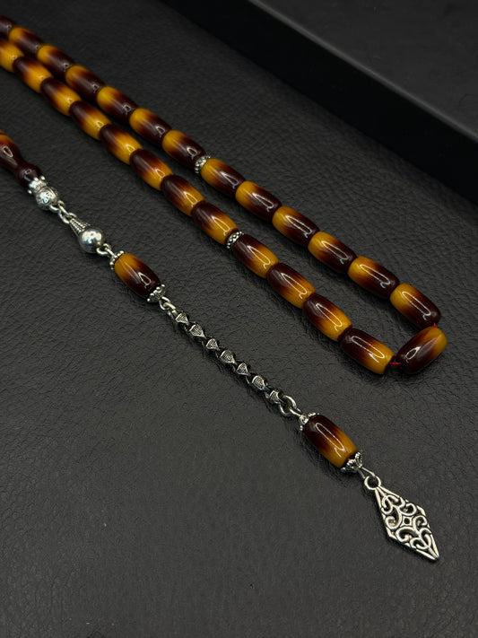 Nael Kaplan Ottoman Style Compressed Amber – Alloy Tassel – Capsule Cut