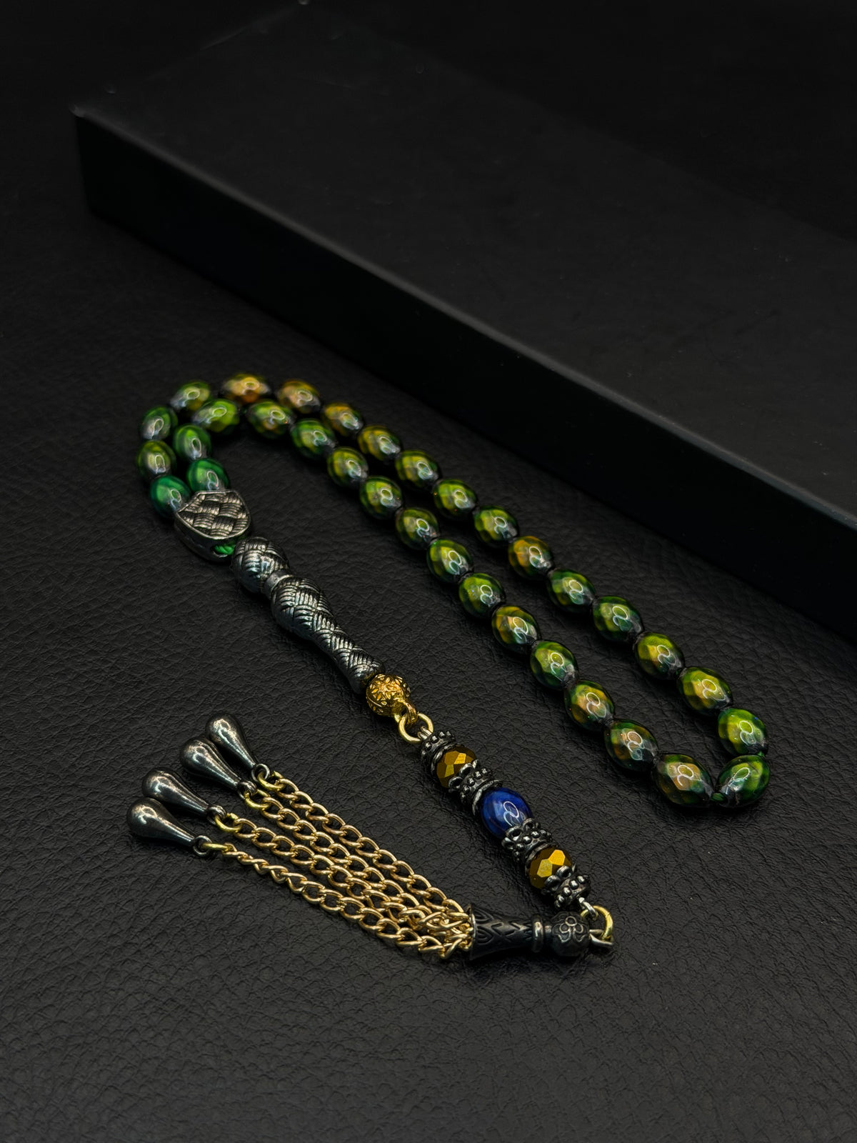 Feeling Stone Colour-Changing Barley Cut Tesbih – Alloy Tassel