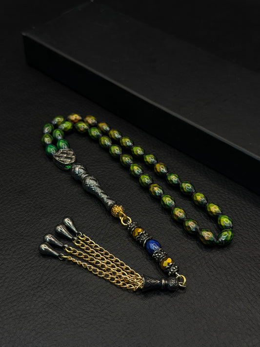 Feeling Stone Colour-Changing Barley Cut Tesbih – Alloy Tassel