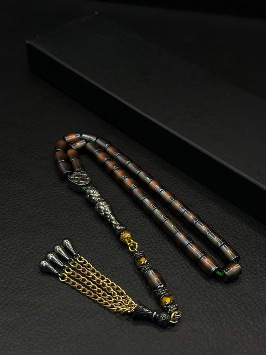 Feeling Stone Colour-Changing Capsule Cut Tesbih – Alloy Tassel