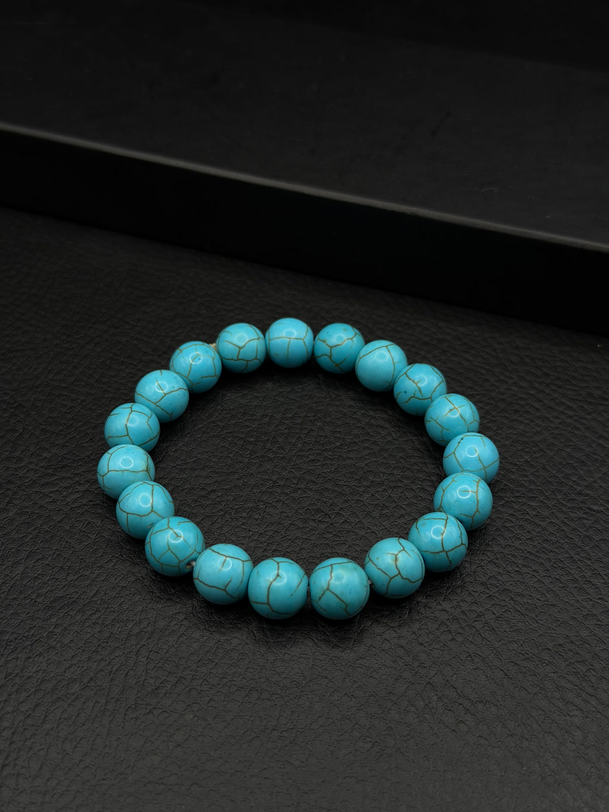 Turquoise-Style Unisex Bracelet – Round Cut – Elastic