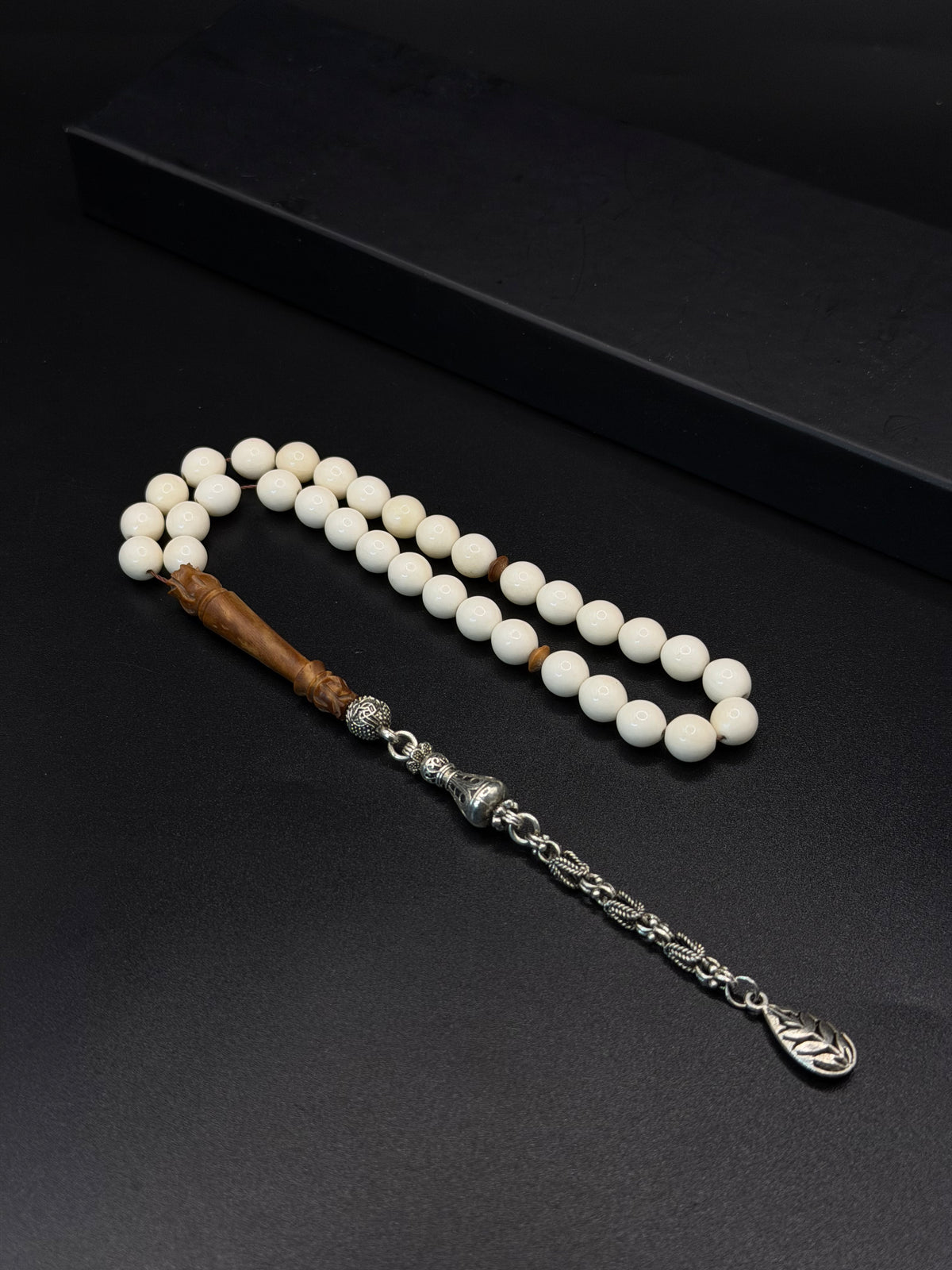 Camel Bone & Kuka Combination Tesbih – Round Cut – Alloy Tassel