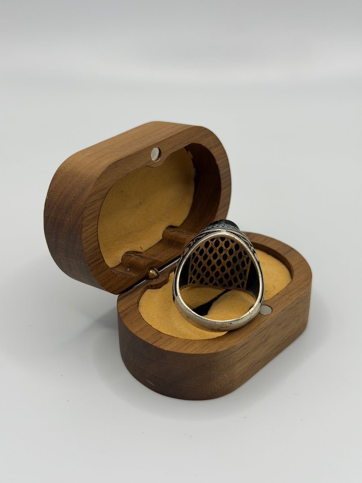 Erzurum Oltu Stone Sterling Silver Ring