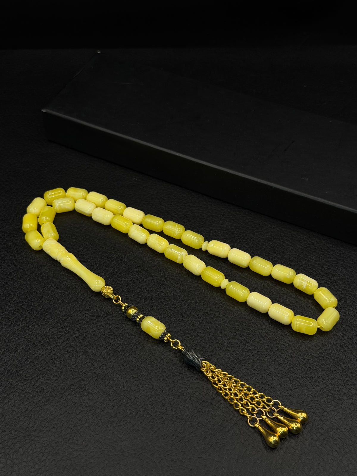 Beyrut Amber Tesbih – Capsule Cut – Alloy Tassel
