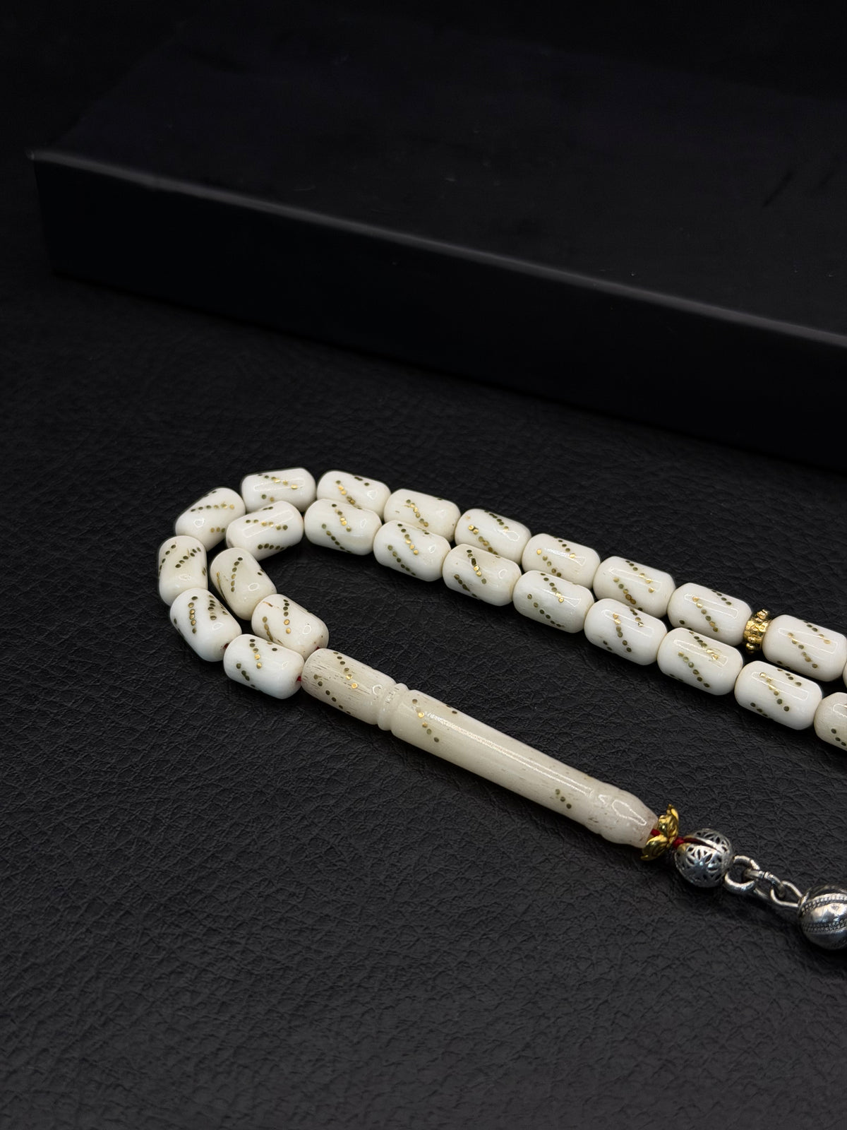 Camel Bone Tesbih – Brass Inserted Alloy Tassel | Capsule Cut