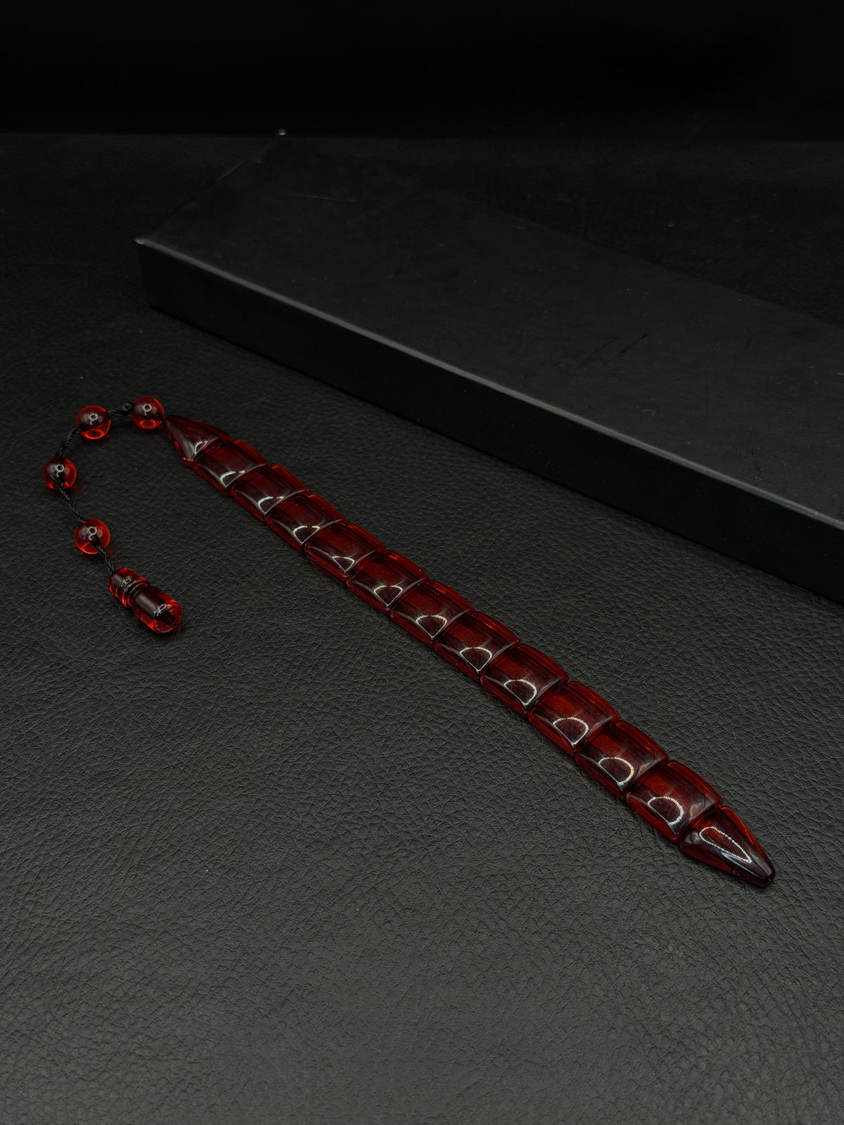 Red Fish ZaZa Fire Amber Tesbih – System Tassel