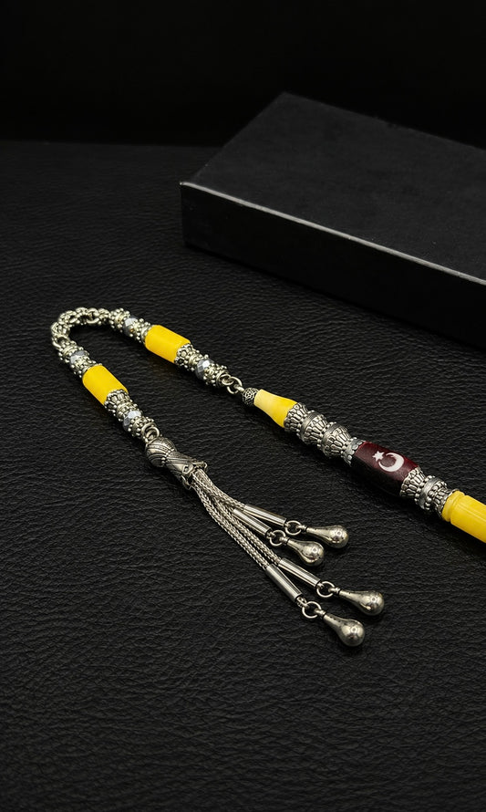 Beyrut Amber Tesbih – Custom Alloy Tassel & Imame