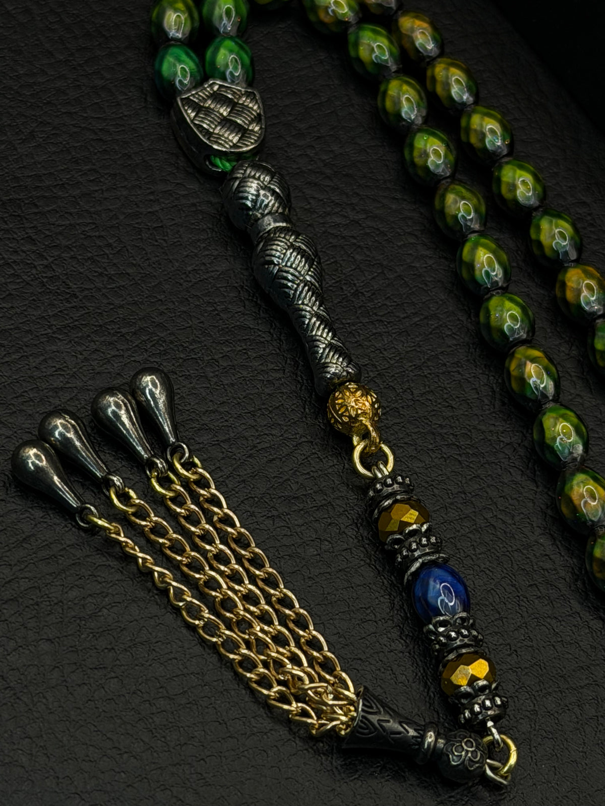 Feeling Stone Colour-Changing Barley Cut Tesbih – Alloy Tassel