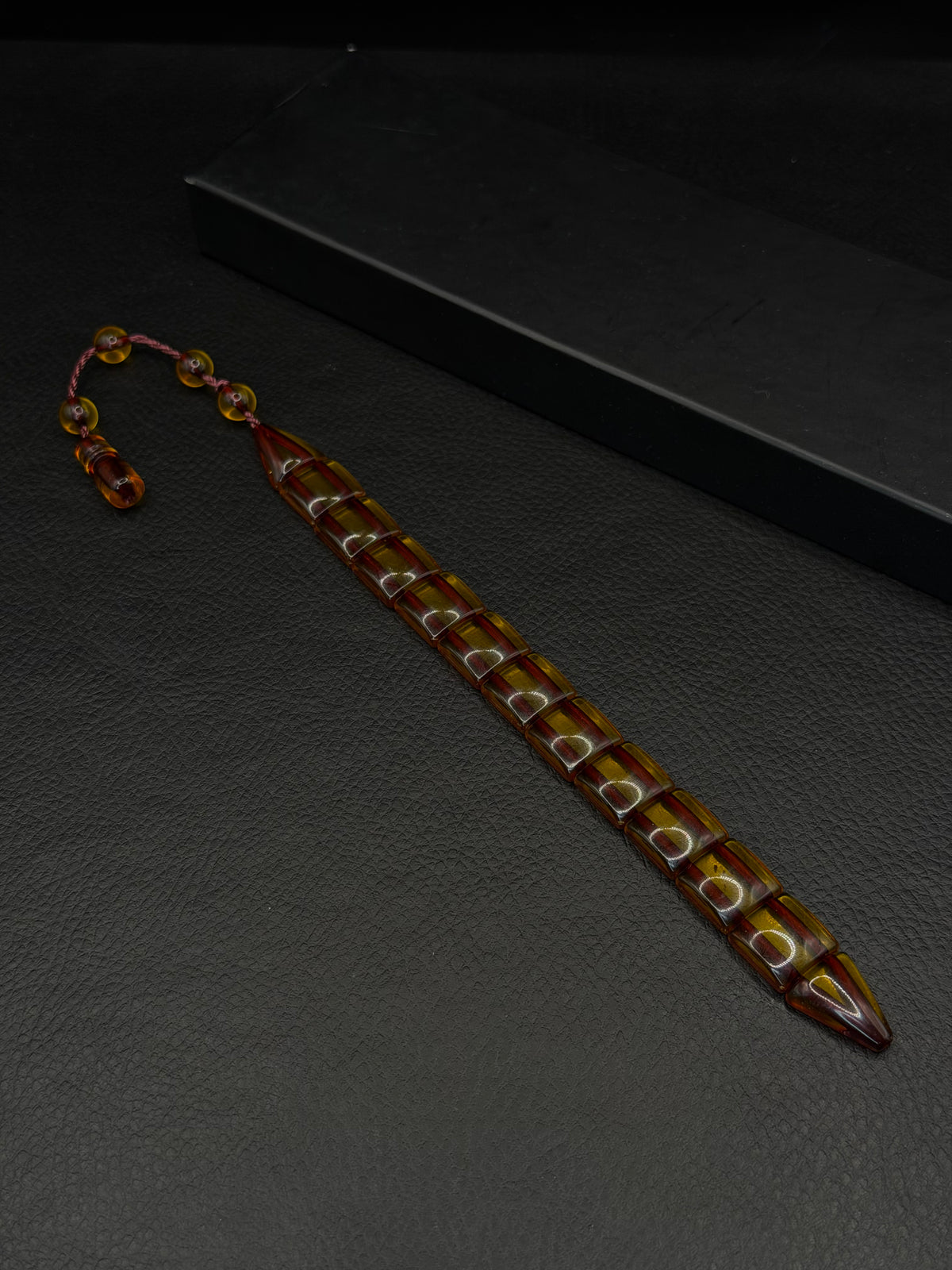 Yellow Fish ZaZa Fire Amber Tesbih – System Tassel