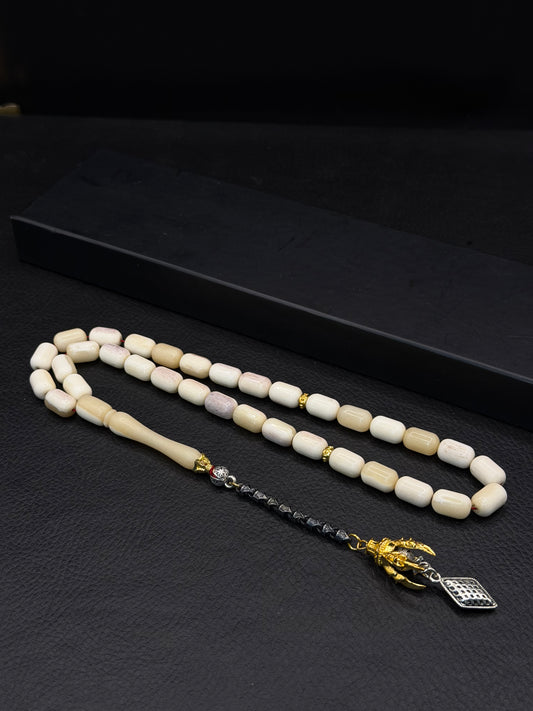 Camel Bone Tesbih – Alloy Tassel | Capsule Cut