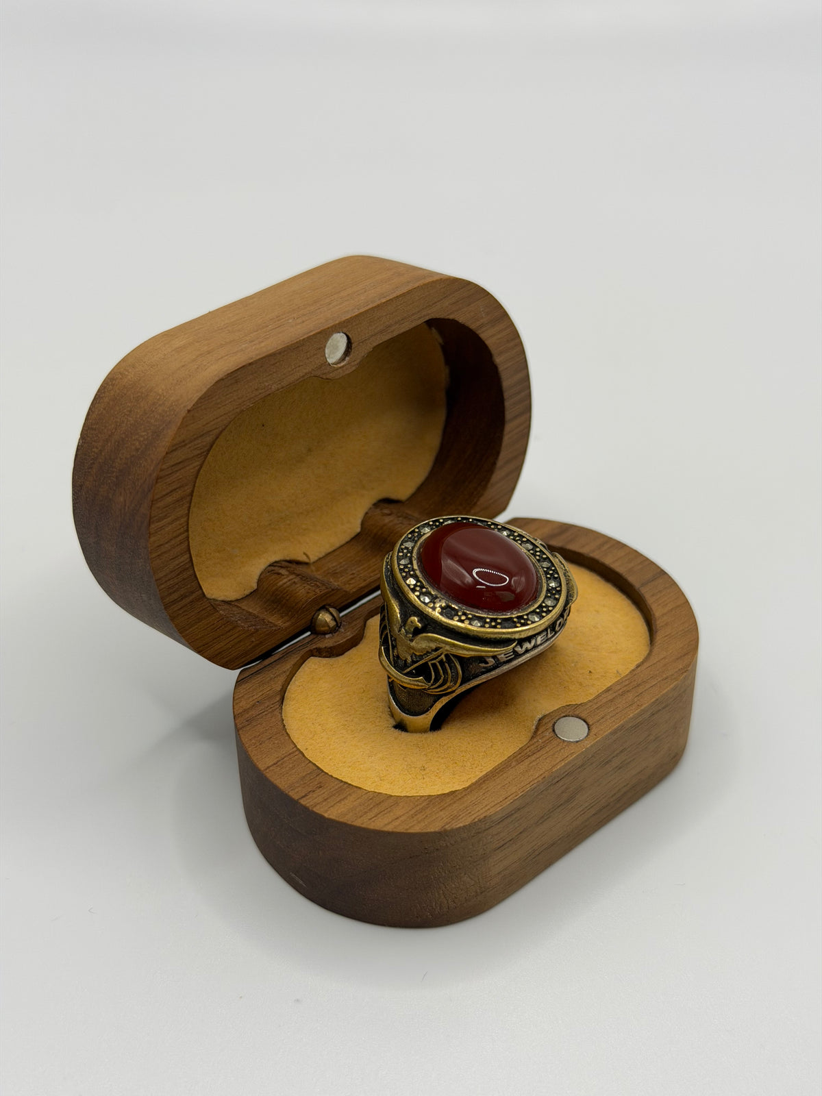 Red Stone Sterling Silver Ring