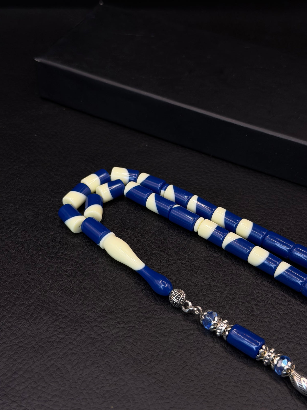 Blue Billiard Ball Tesbih – Capsule Cut – Alloy Tassel