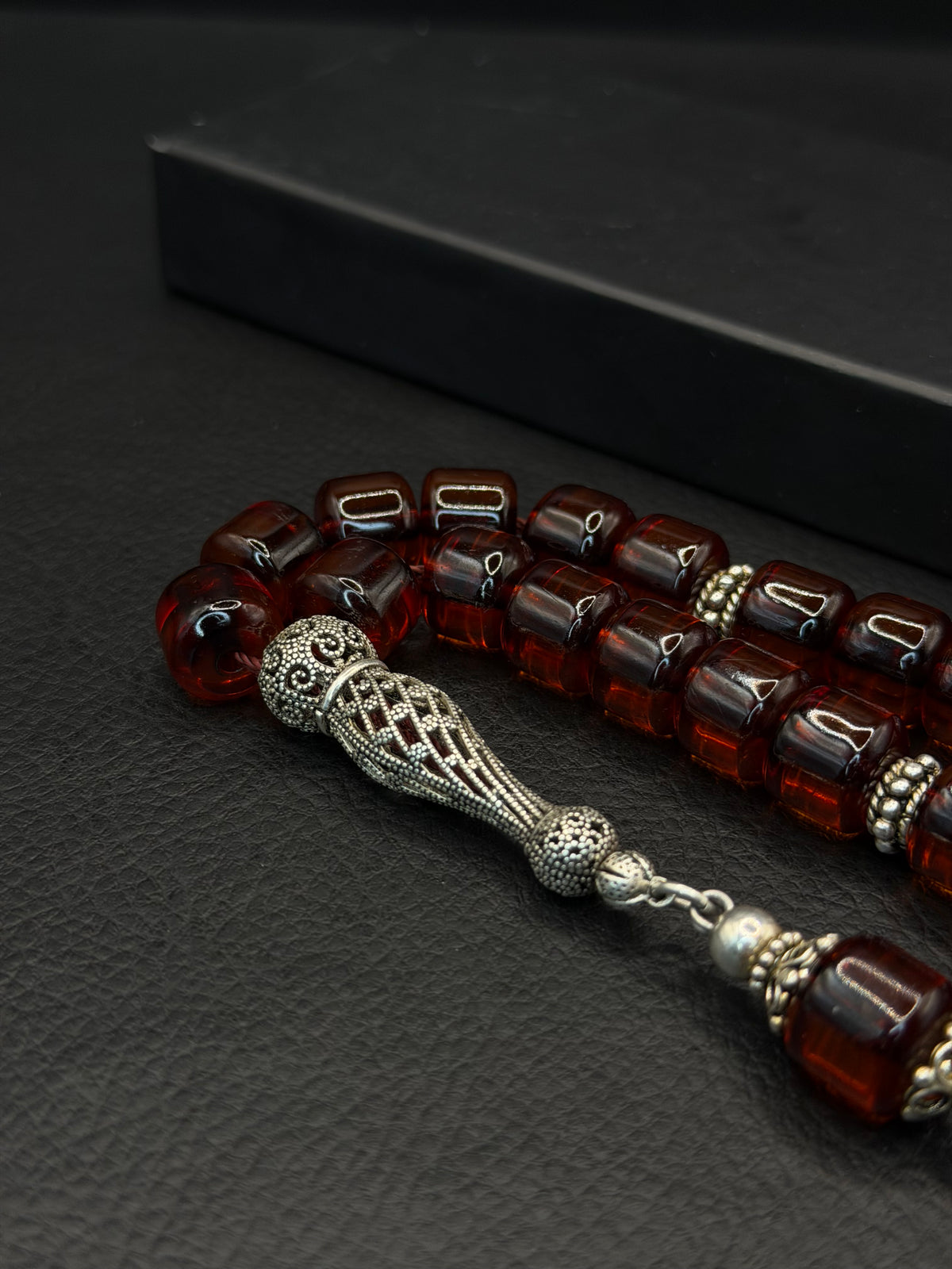 Old Ottoman Style Necef Tesbih – Full 925 Sterling Silver Imame & Tassel