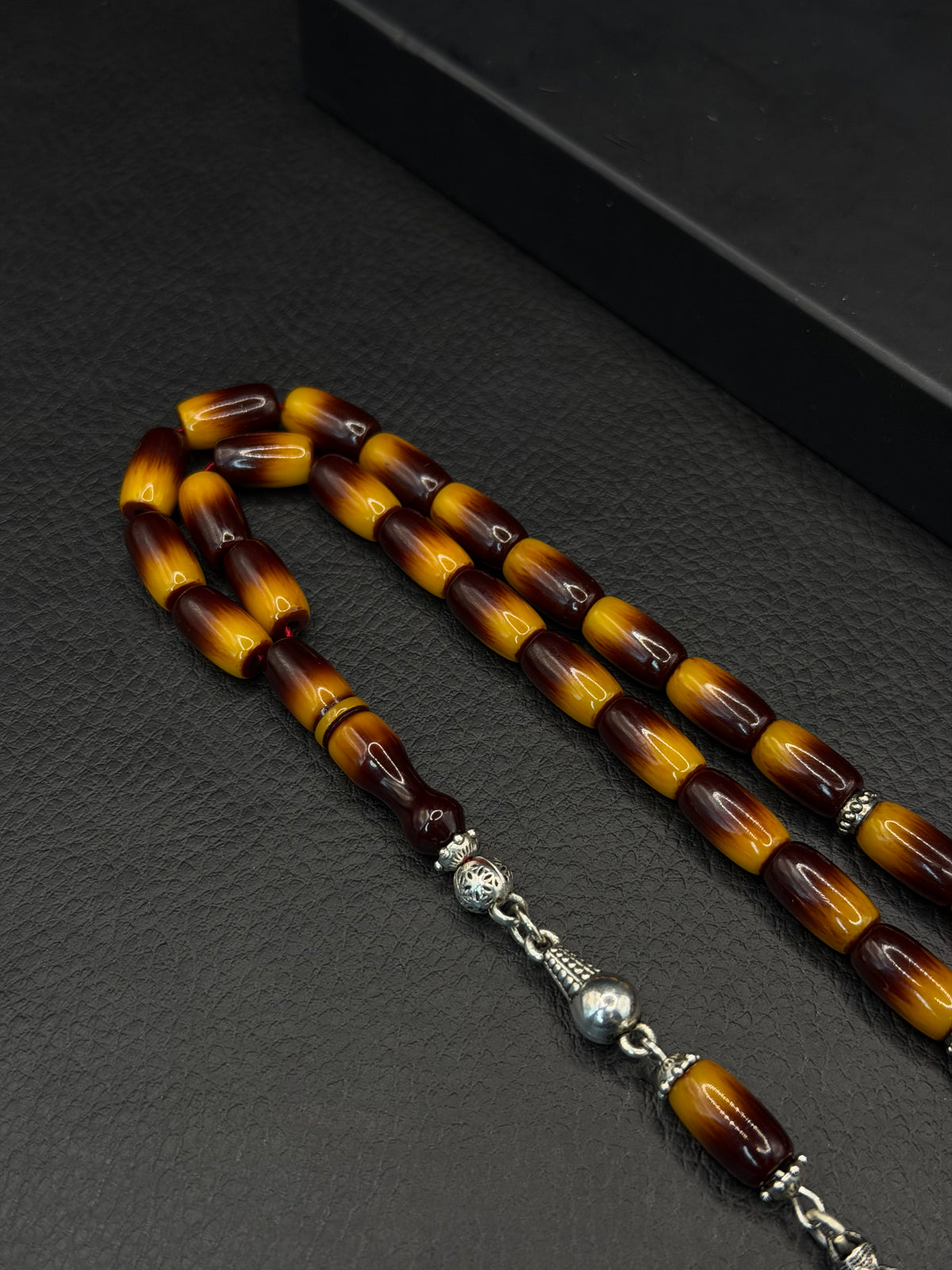 Nael Kaplan Ottoman Style Compressed Amber – Alloy Tassel – Capsule Cut