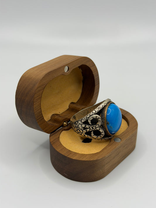Blue Stone Sterling Silver Ring