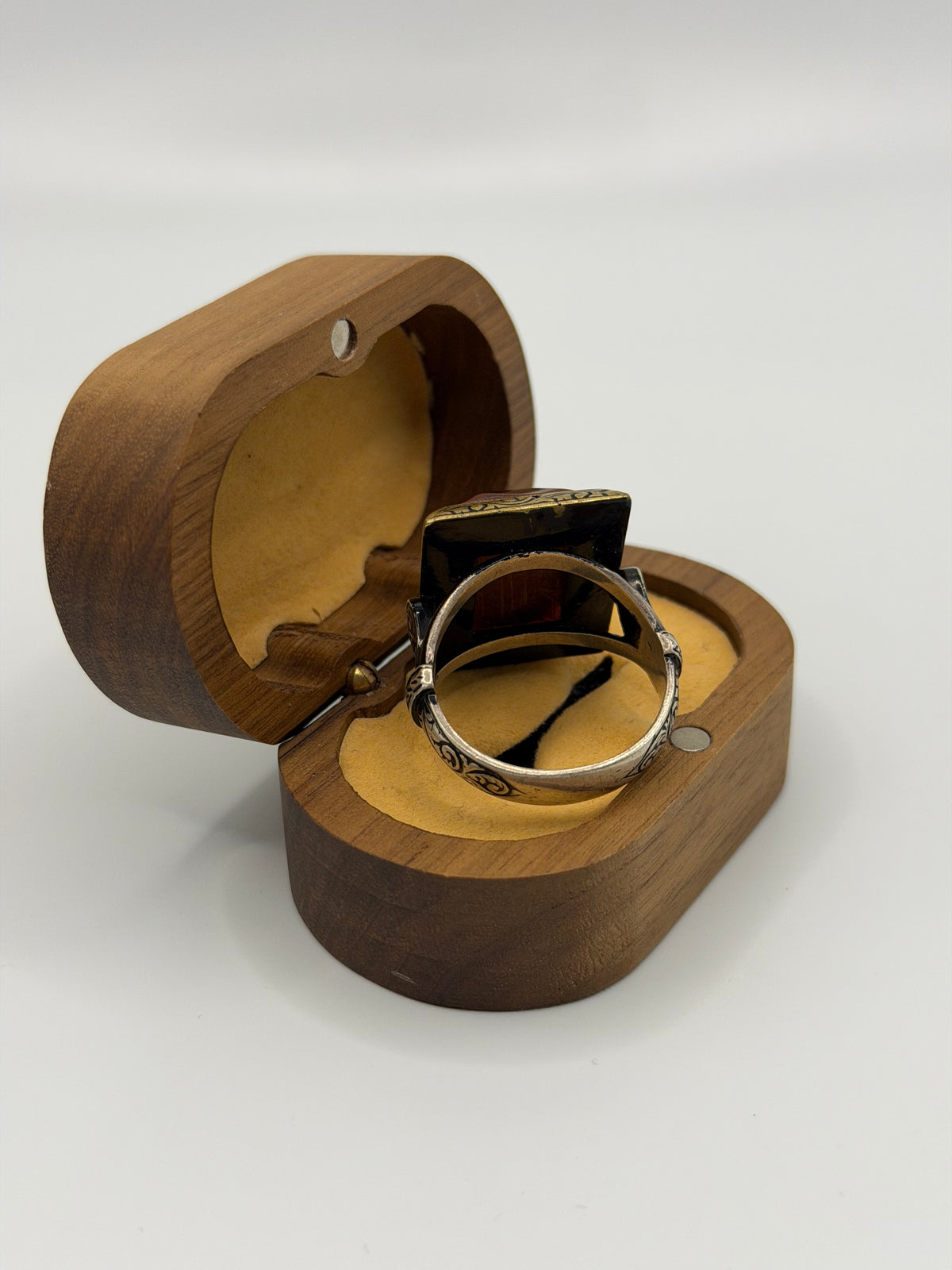 Amber-Tone Sterling Silver Ring