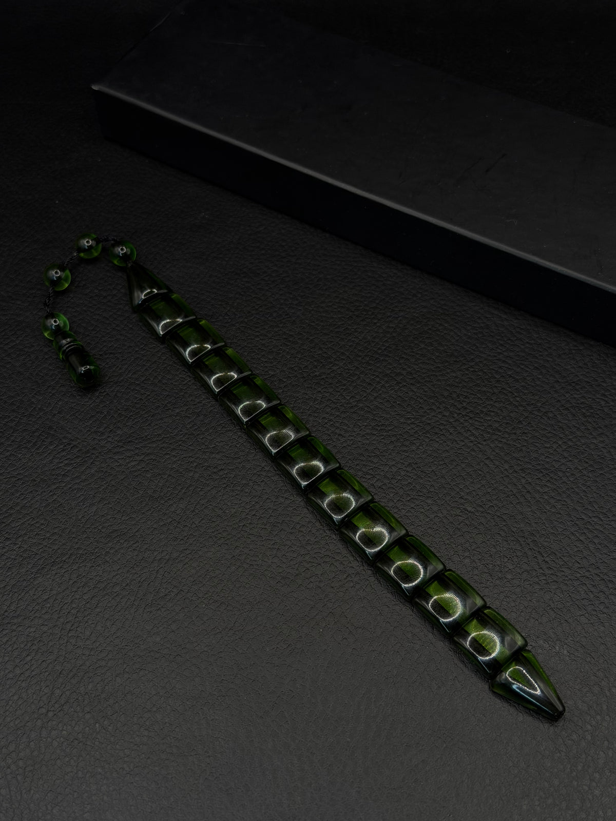 Green Fish ZaZa Fire Amber Tesbih – System Tassel