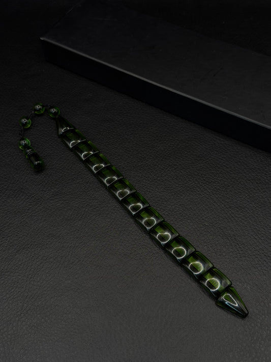 Green Fish ZaZa Fire Amber Tesbih – System Tassel