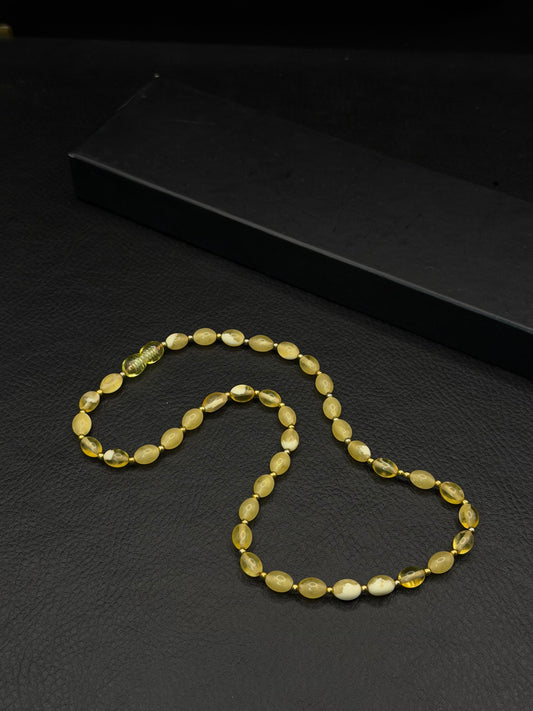 Natural Amber Toddler Necklace – 7.5g – Screw-On Closure
