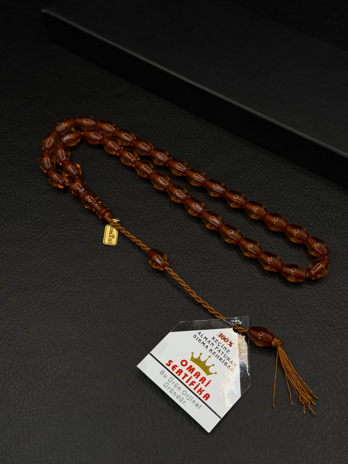Omari Ottoman Style Fire Amber Tesbih – Istanbul Cut – System Tassel