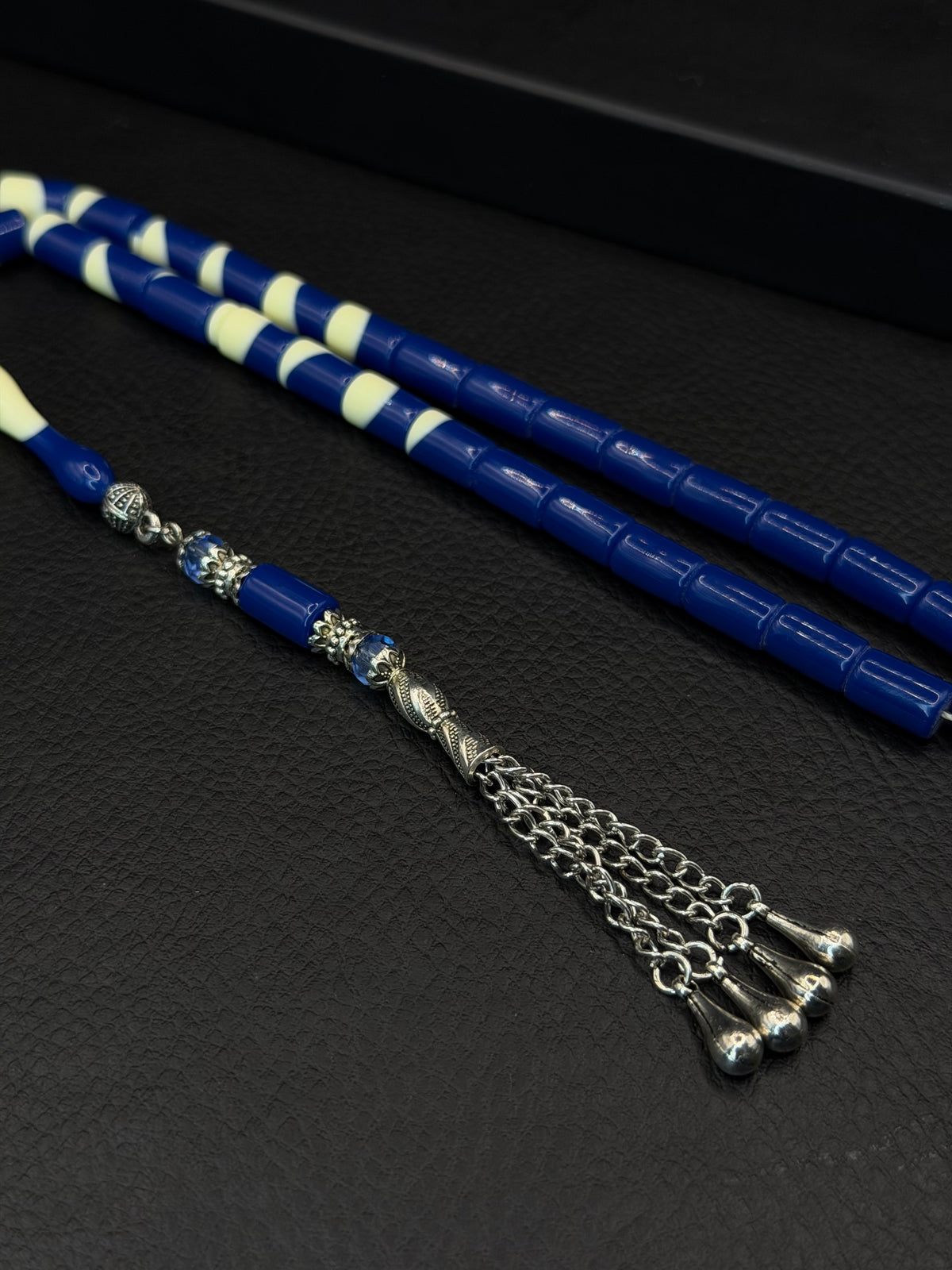 Blue Billiard Ball Tesbih – Capsule Cut – Alloy Tassel