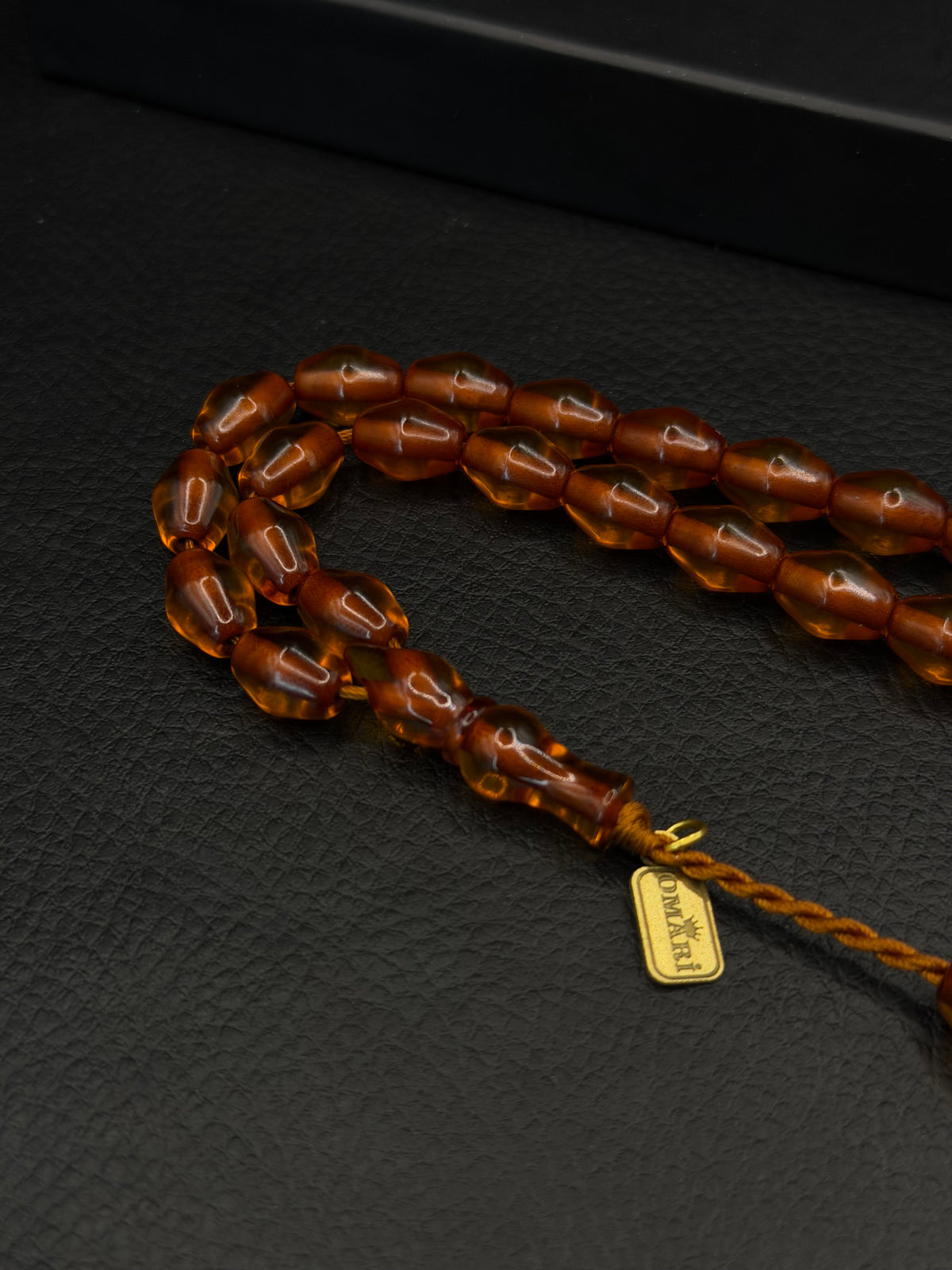 Omari Ottoman Style Fire Amber Tesbih – Istanbul Cut – System Tassel
