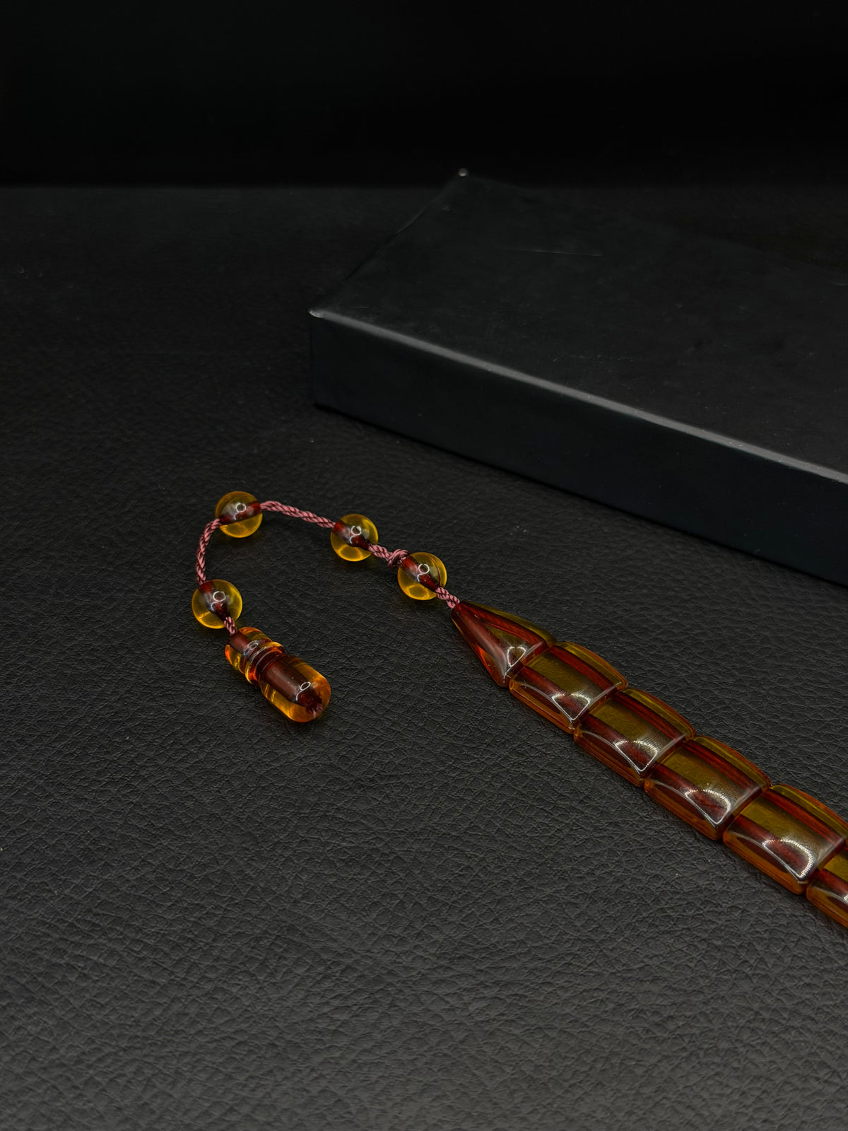 Yellow Fish ZaZa Fire Amber Tesbih – System Tassel