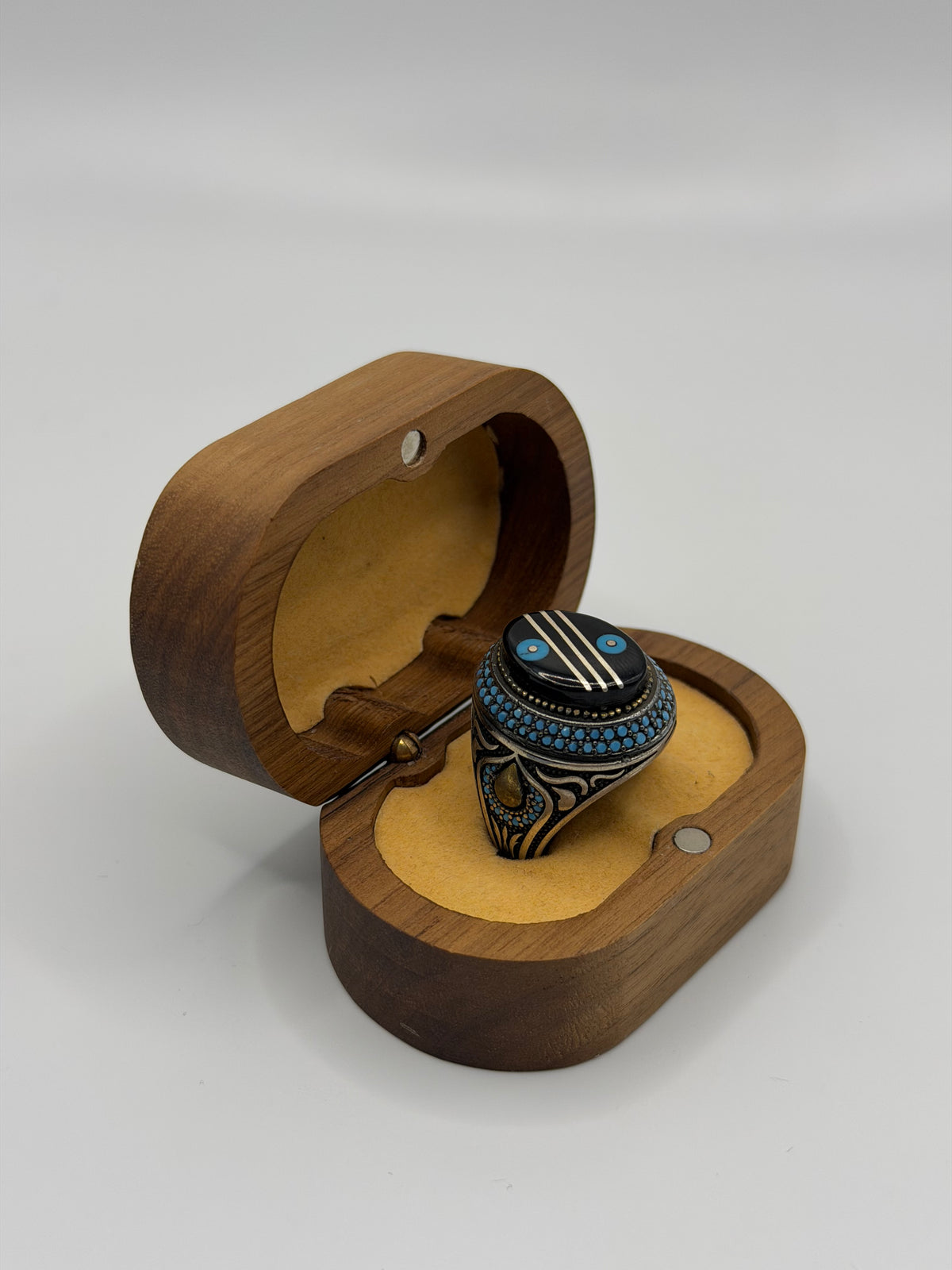 Erzurum Oltu Stone Sterling Silver Ring
