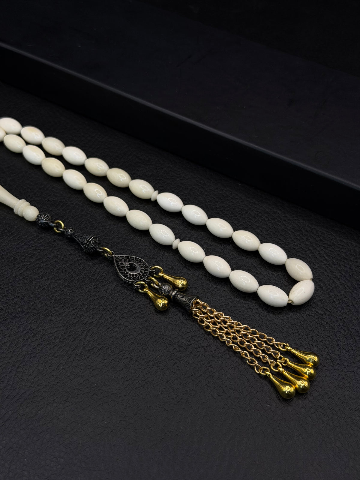 Camel Bone Tesbih – Alloy Tassel | Oval Cut