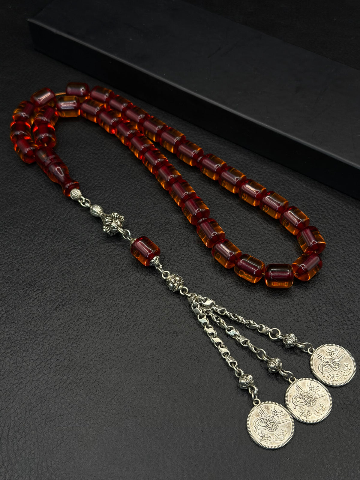 Ottoman Style Fire Amber – Alloy Tassel – Capsule Cut