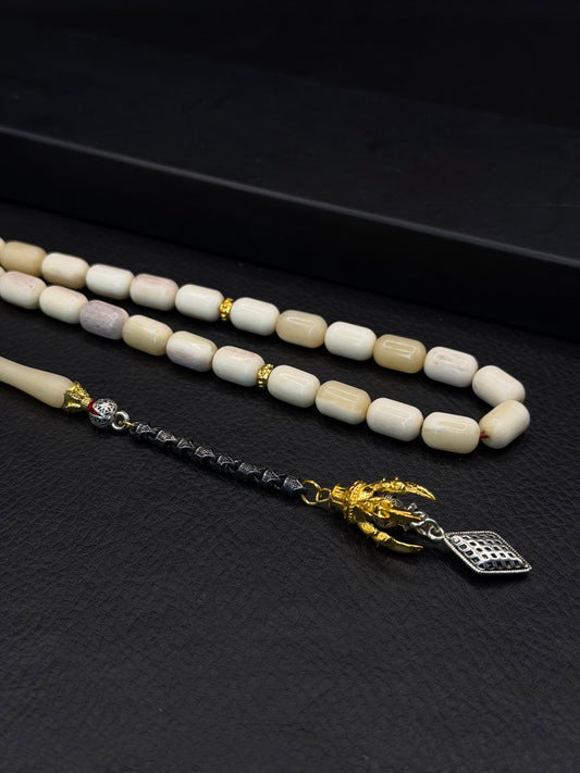 Camel Bone Tesbih – Alloy Tassel | Capsule Cut