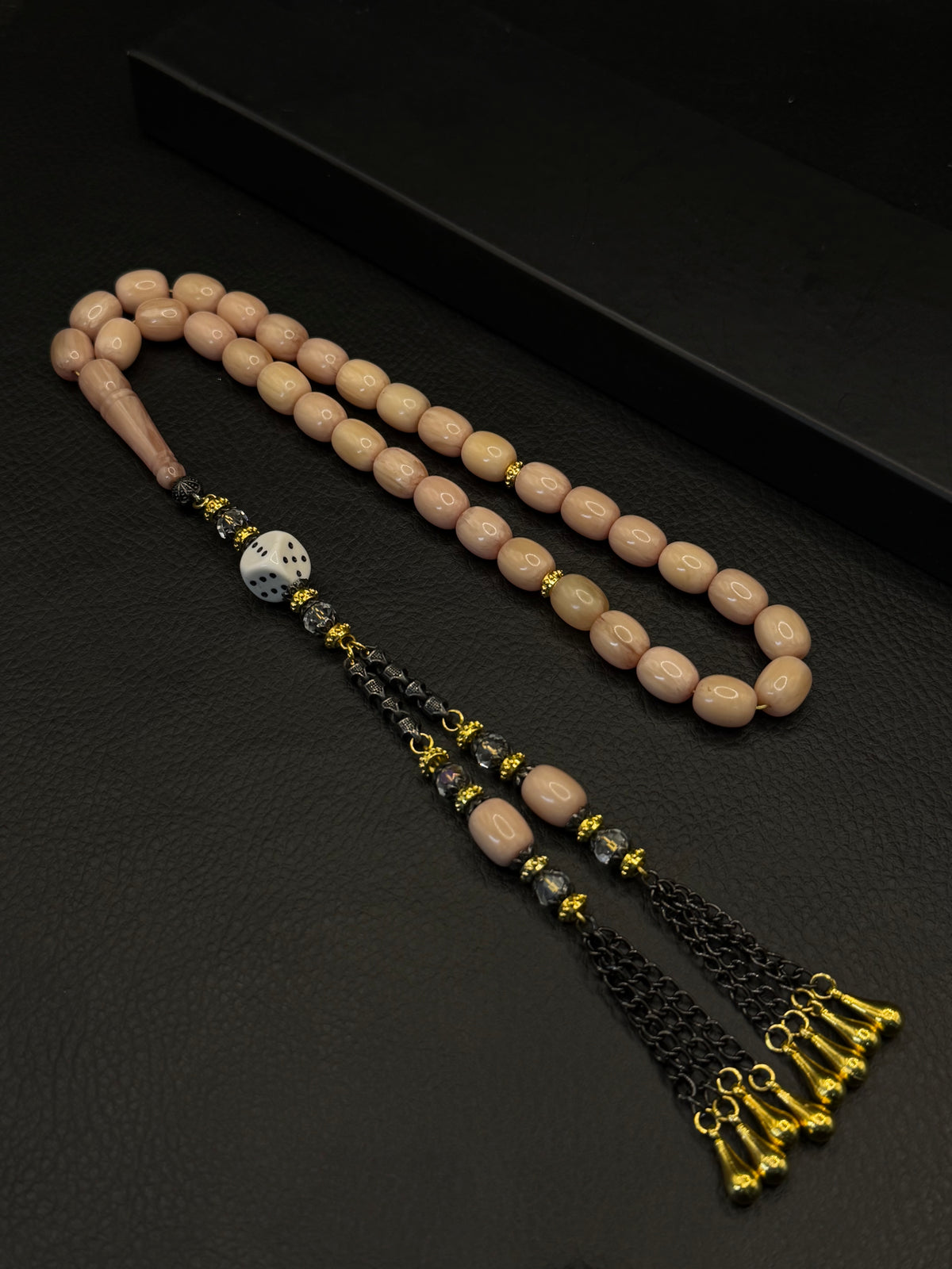 Cream Katalin Tesbih – Capsule Cut – Custom Alloy Tassel