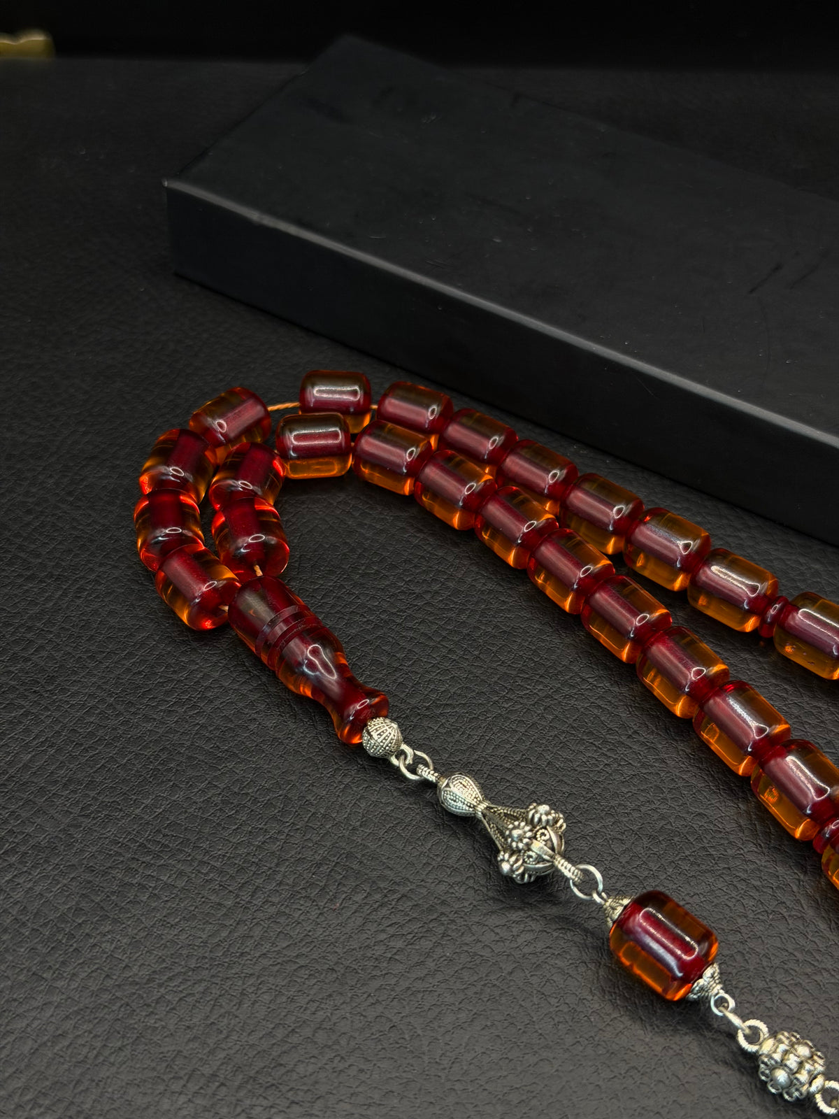 Ottoman Style Fire Amber – Alloy Tassel – Capsule Cut