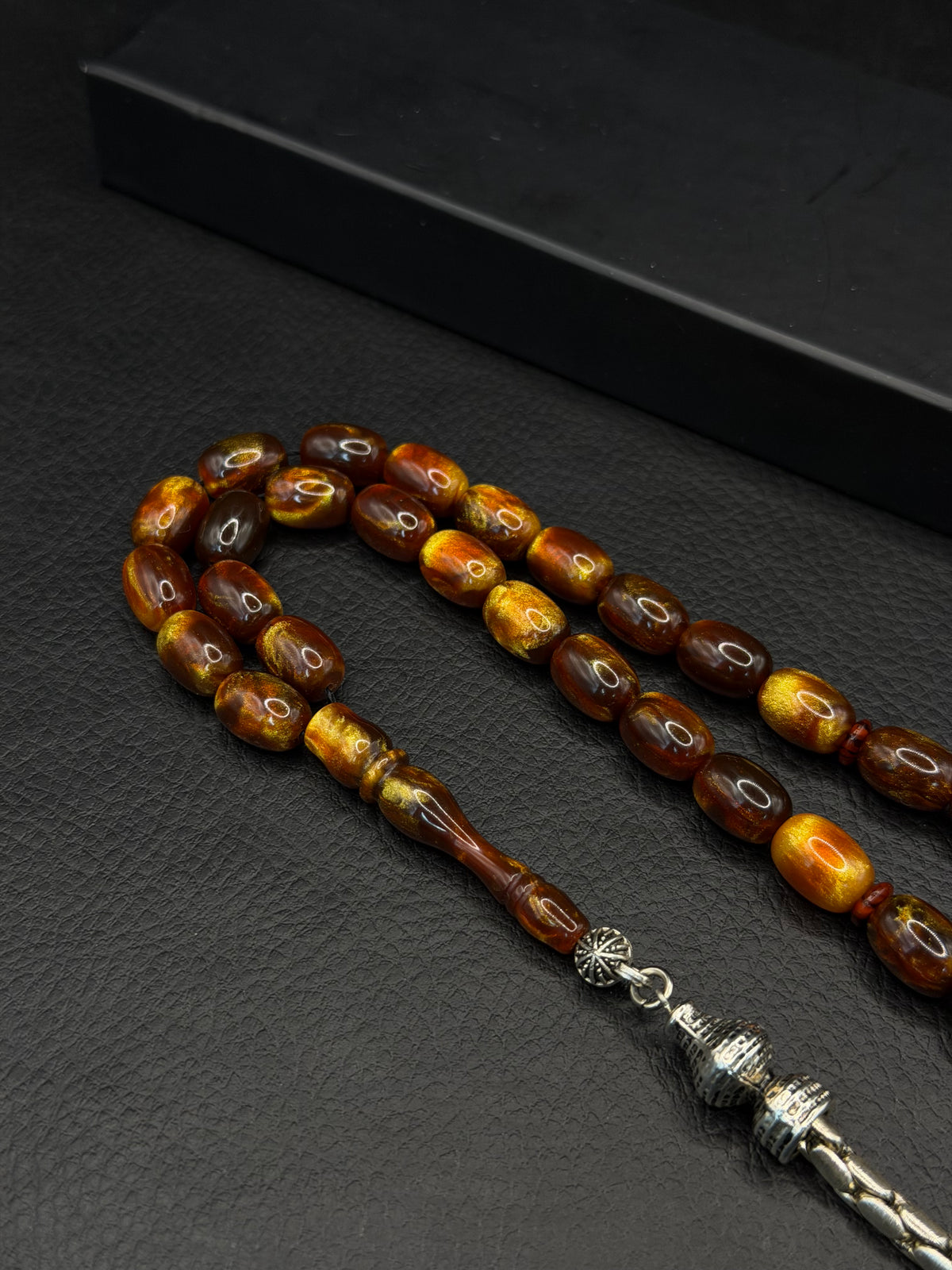 Brown Katalin Tesbih – Capsule Cut – Custom Alloy Tassel