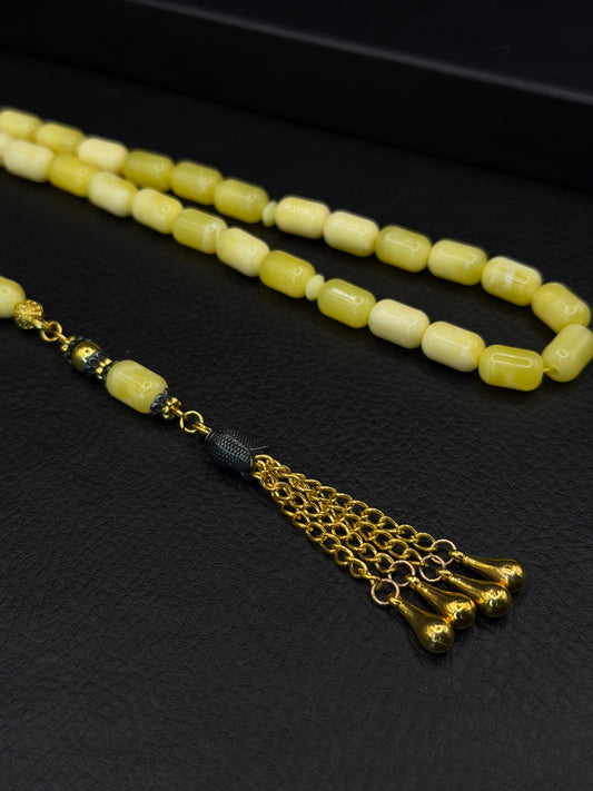 Beyrut Amber Tesbih – Capsule Cut – Alloy Tassel