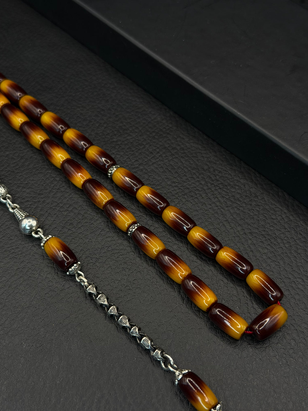 Nael Kaplan Ottoman Style Compressed Amber – Alloy Tassel – Capsule Cut
