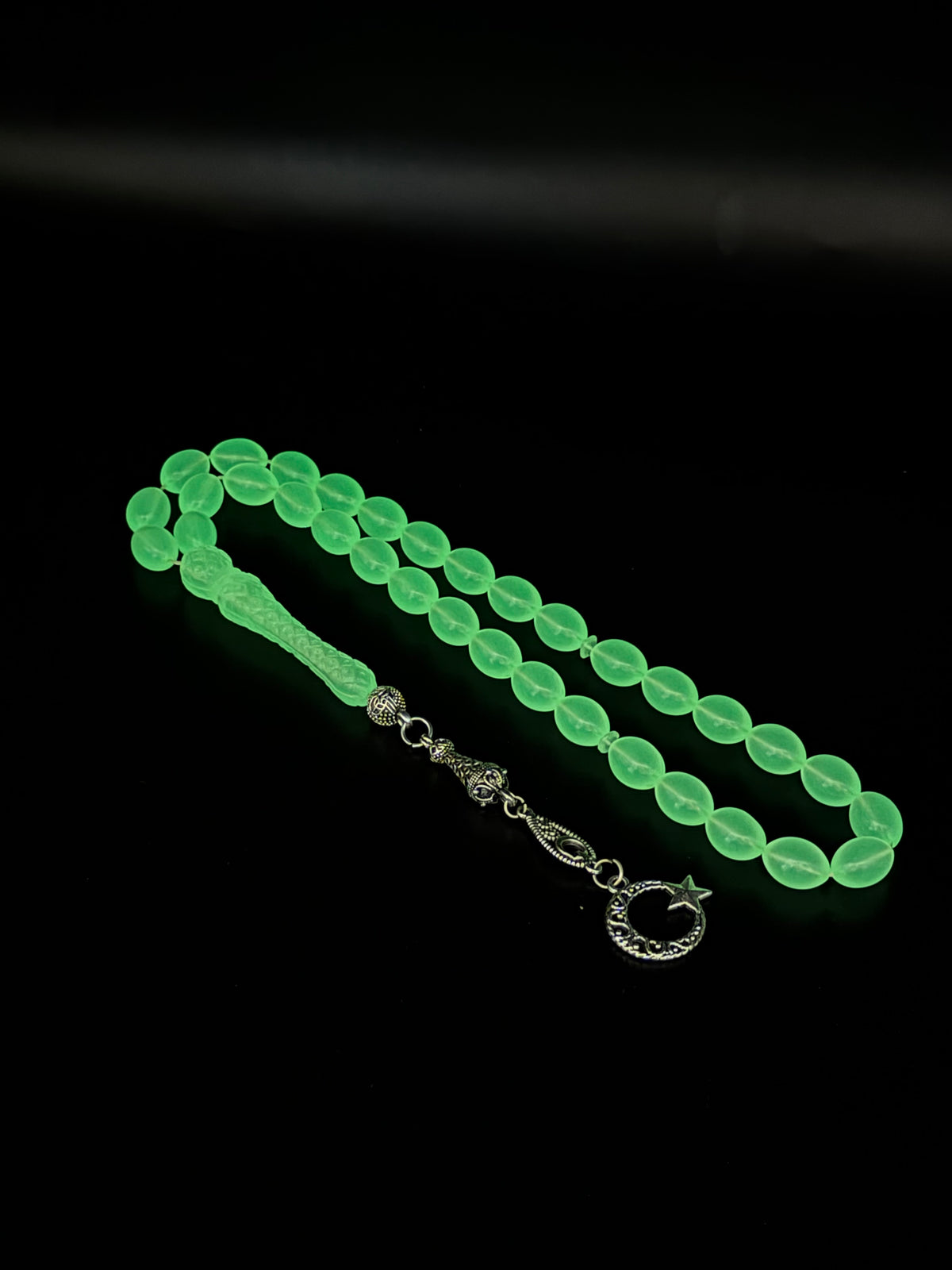 Glow in the Dark Tesbih – Oval Cut – İmame Nakkaş – Alloy Tassel