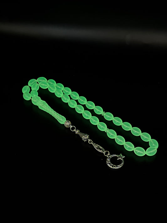 Glow in the Dark Tesbih – Oval Cut – İmame Nakkaş – Alloy Tassel