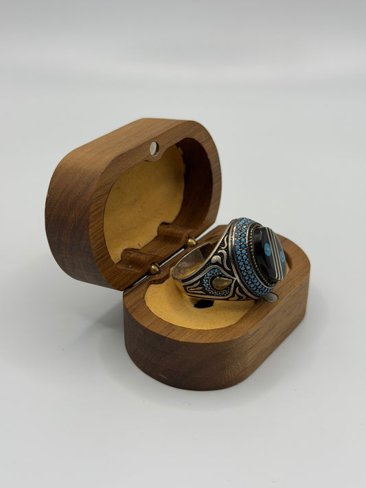 Erzurum Oltu Stone Sterling Silver Ring