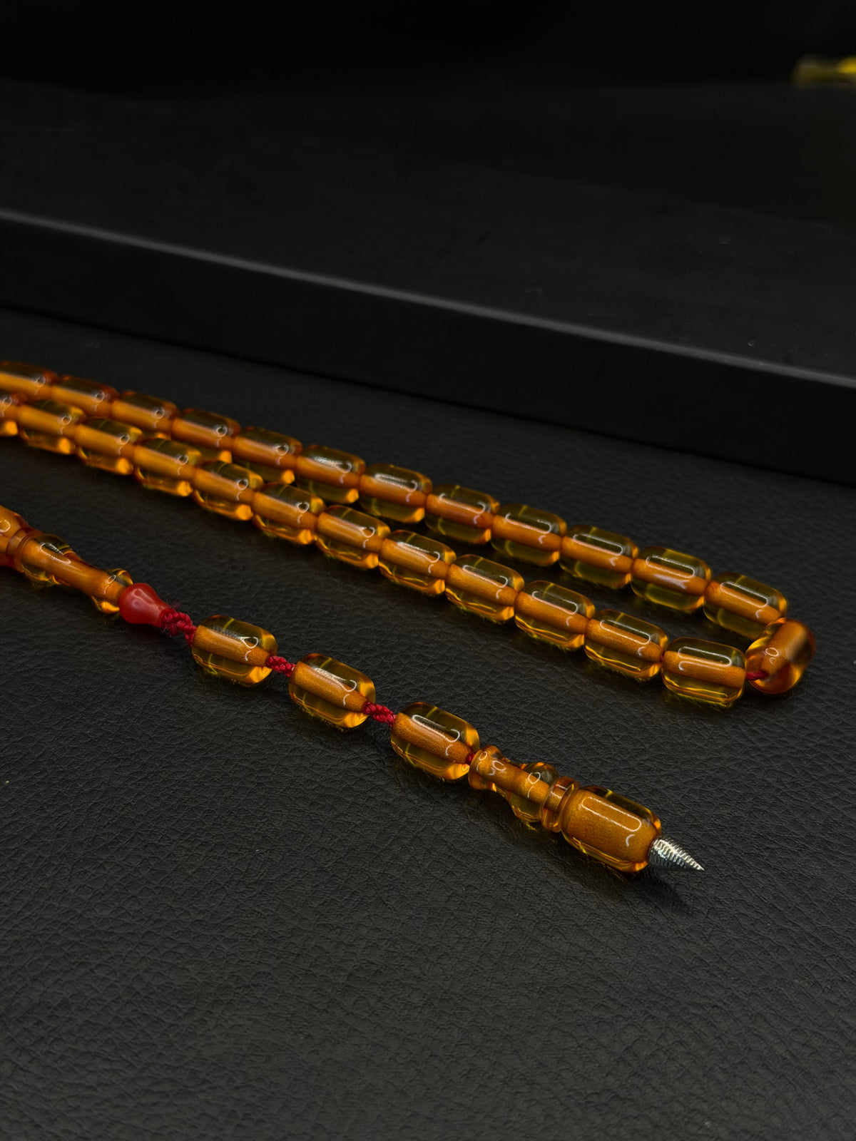 Ottoman Style Fire Amber Tesbih – Capsule Cut – System Tassel